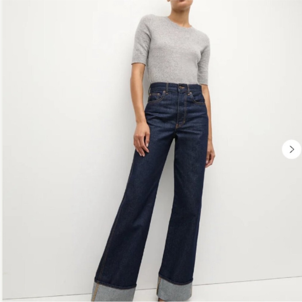 Veronica Beard Taylor Cuffed Wide Leg Denim size 26